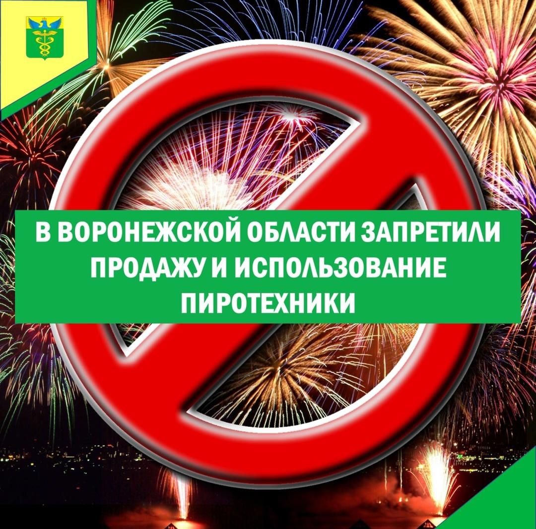 На территории всей Воронежской области, с 23 декабря 2024 года по 15 января 2025 года, будет действовать запрет на продажу и использование пиротехники в период новогодних праздников.